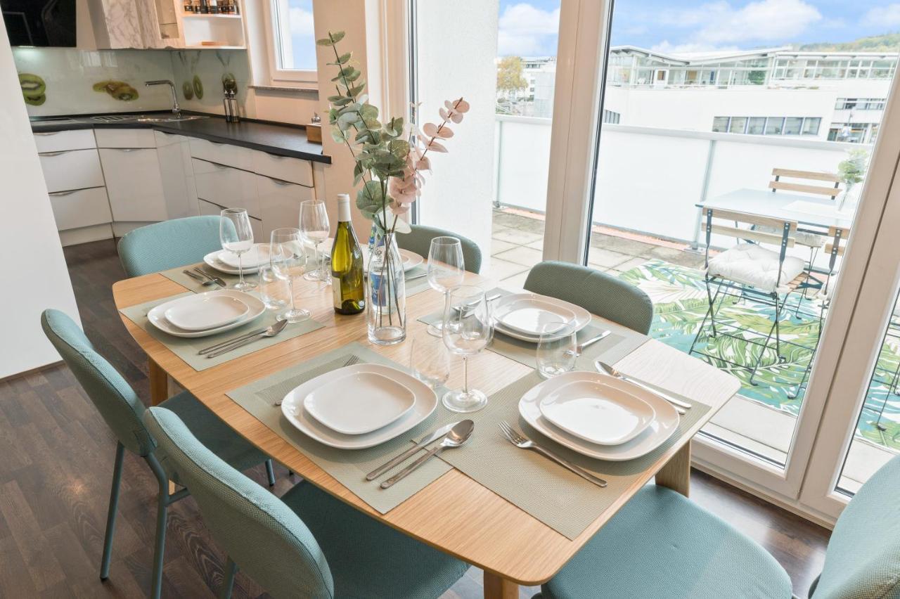 Design-Apartment - Kueche - Dachterrasse - Zentral Leinfelden-Echterdingen Zewnętrze zdjęcie